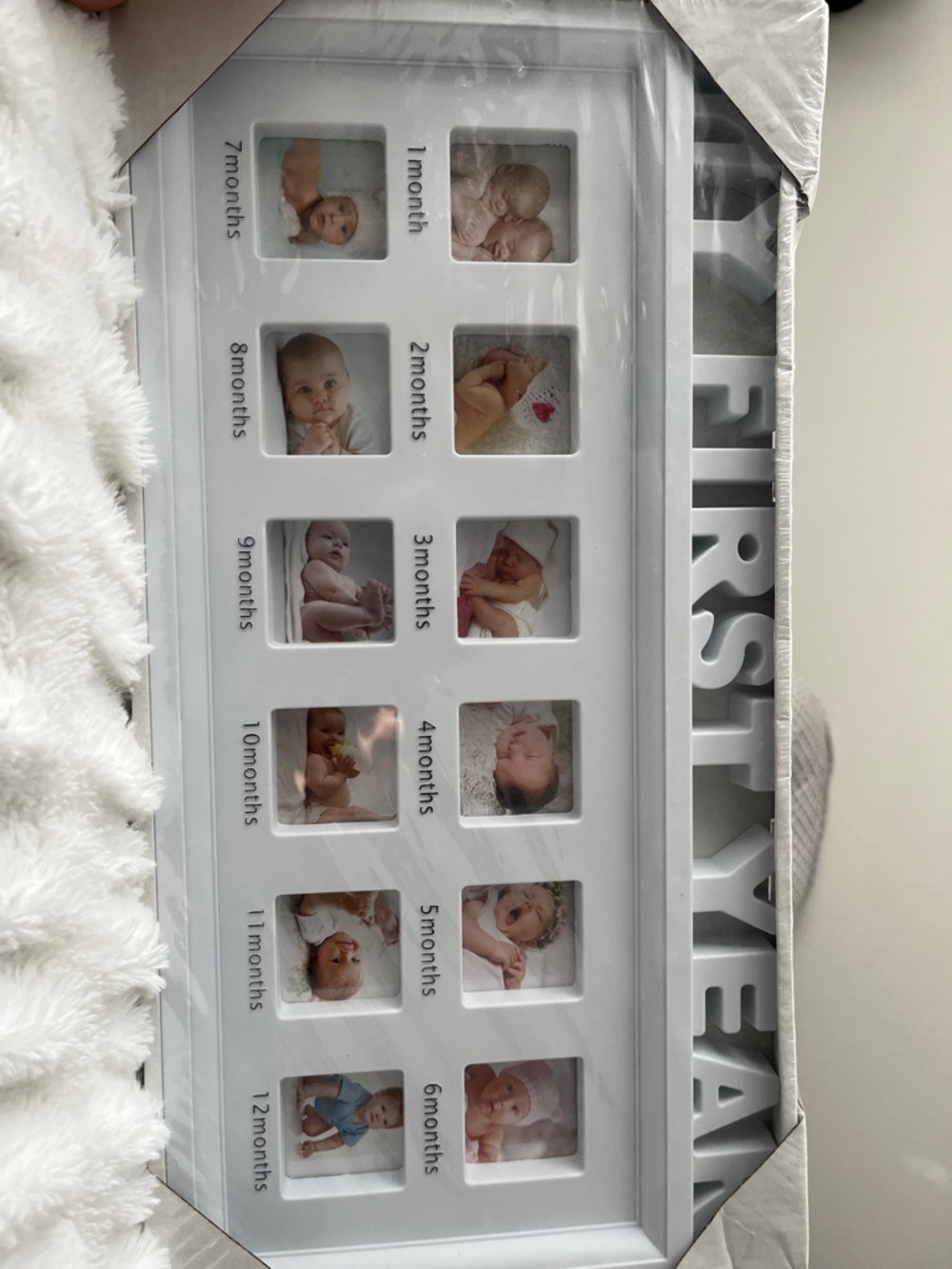 'First Year' White Multi-Photo Baby Frame
